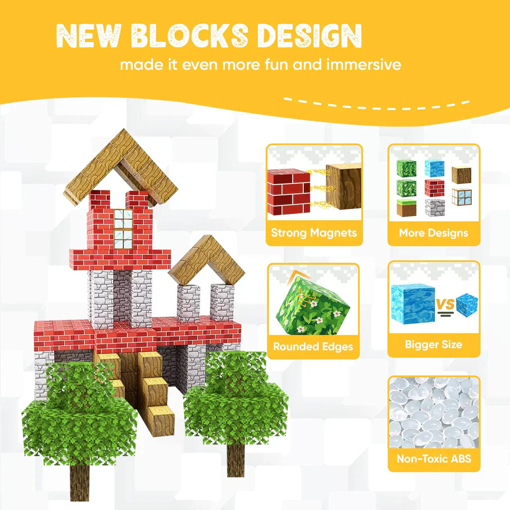 Learnua™ STEM Learning Magnetic Building Blocks